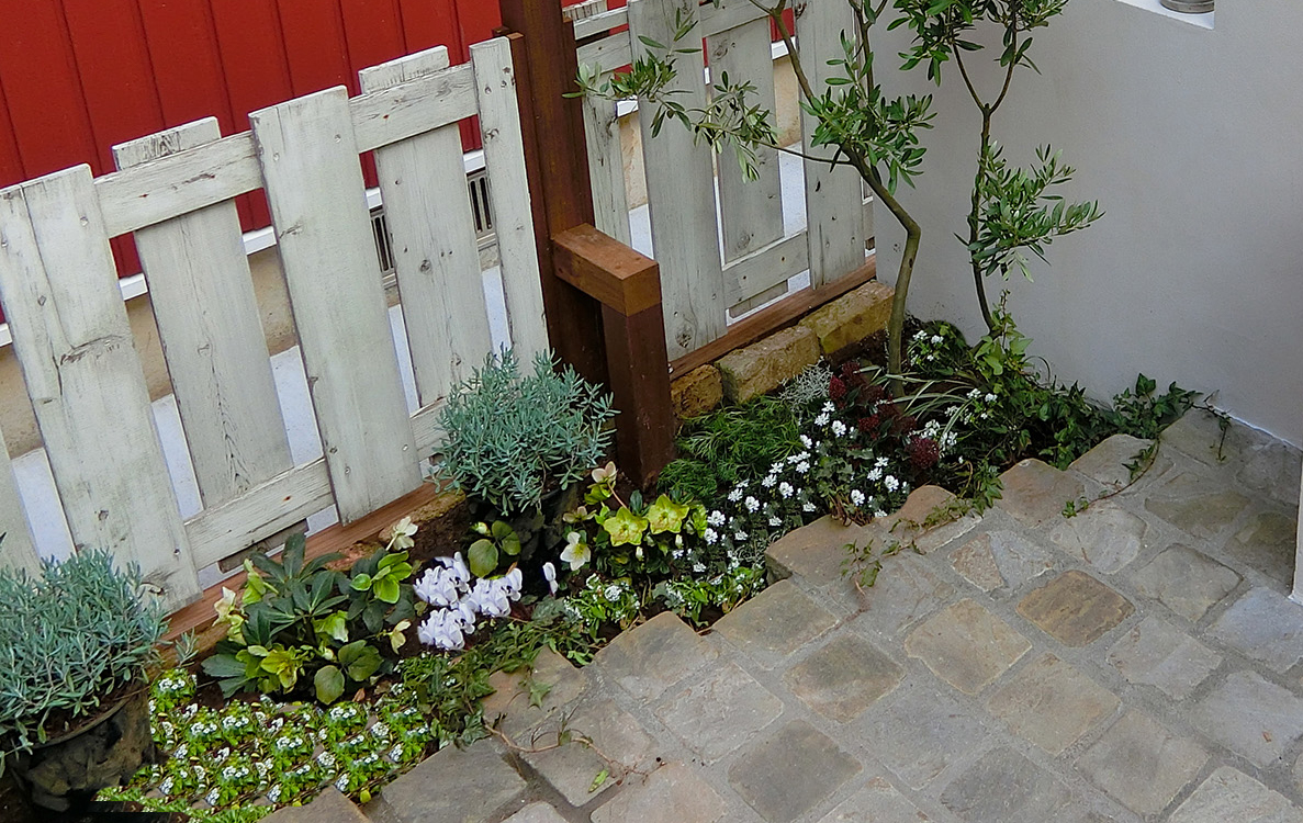 花壇の草花植え込みサービス致します ランタン エクステリア 外構 庭 東京都町田市 神奈川県